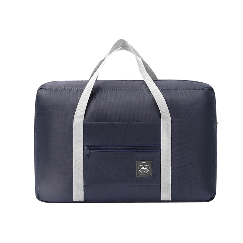 Dark Blue Foldable Travel Duffel Bag - Lightweight, Waterproof Oxford Fabric Storage Bag for Short Trips, V888-ELOSUNG36903