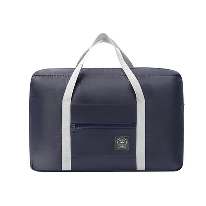 Dark Blue Foldable Travel Duffel Bag - Lightweight, Waterproof Oxford Fabric Storage Bag for Short Trips, V888-ELOSUNG36903