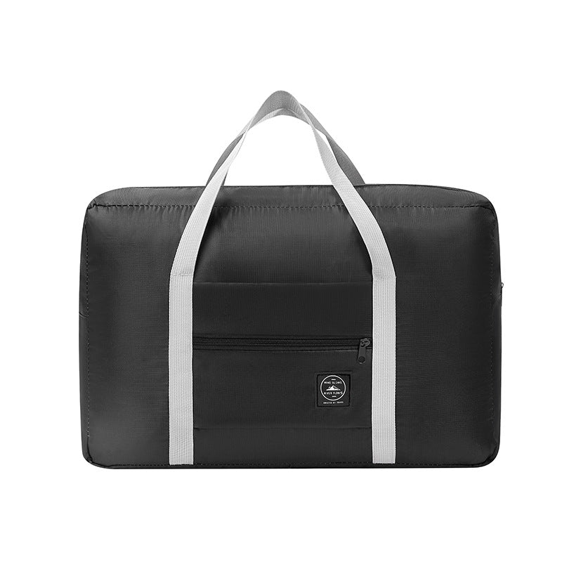 Black Foldable Travel Duffel Bag - Lightweight, Waterproof Oxford Fabric Storage Bag for Short Trips, V888-ELOSUNG36905