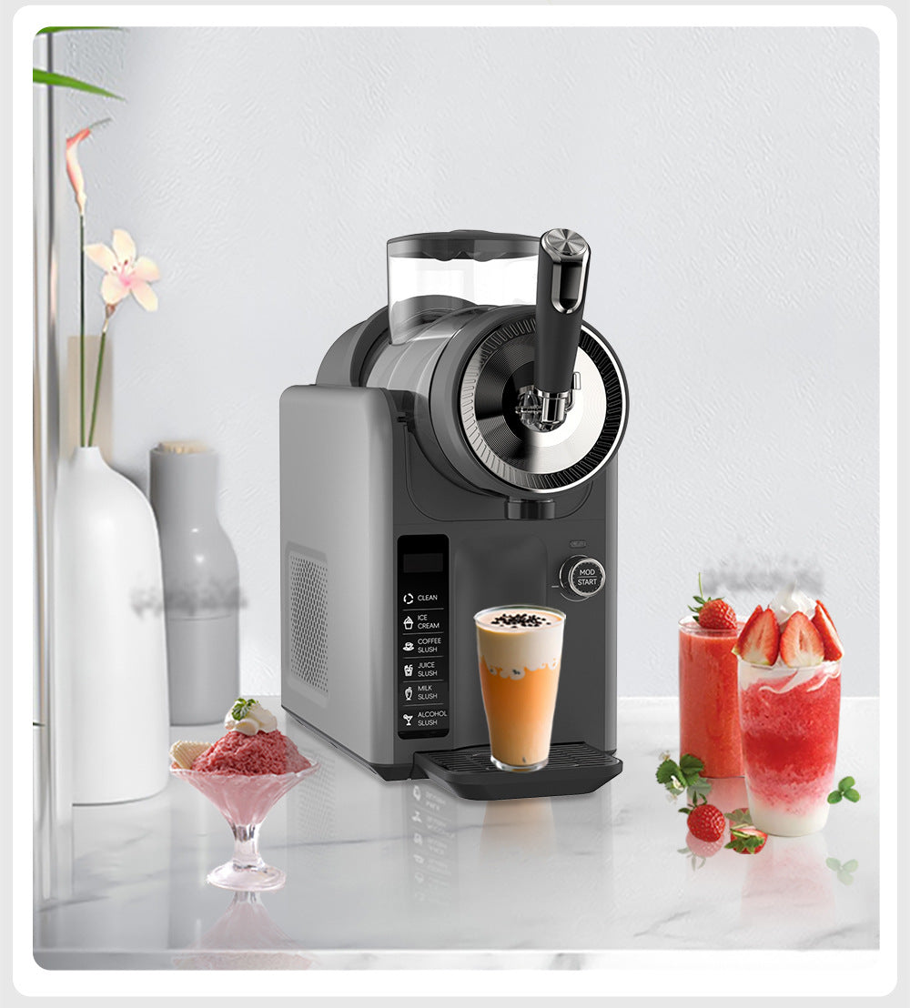 Dark Grey Compact Home Cold Drink & Ice Cream Maker - Multi-Functional Slush, Milkshake, Coffee, Cocktail & V888-ELOSUNG36919