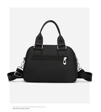 Black Large Capacity Single Shoulder Bag - Waterproof Nylon Tote with Adjustable Strap, Multi-Functional V888-ELOSUNG36921