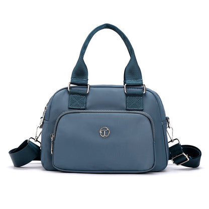 Blue Large Capacity Single Shoulder Bag - Waterproof Nylon Tote with Adjustable Strap, Multi-Functional V888-ELOSUNG36922