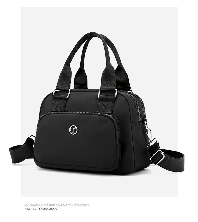 Red Large Capacity Single Shoulder Bag - Waterproof Nylon Tote with Adjustable Strap, Multi-Functional Design V888-ELOSUNG36924