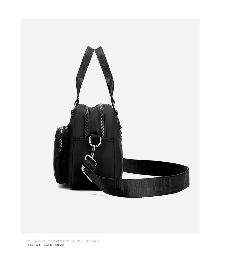 Red Large Capacity Single Shoulder Bag - Waterproof Nylon Tote with Adjustable Strap, Multi-Functional Design V888-ELOSUNG36924