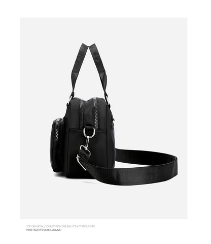 Red Large Capacity Single Shoulder Bag - Waterproof Nylon Tote with Adjustable Strap, Multi-Functional Design V888-ELOSUNG36924