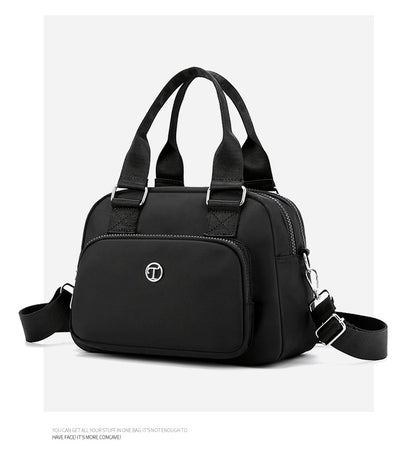 Purple Large Capacity Single Shoulder Bag - Waterproof Nylon Tote with Adjustable Strap, Multi-Functional V888-ELOSUNG36925