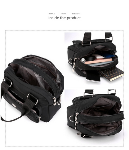 Purple Large Capacity Single Shoulder Bag - Waterproof Nylon Tote with Adjustable Strap, Multi-Functional V888-ELOSUNG36925