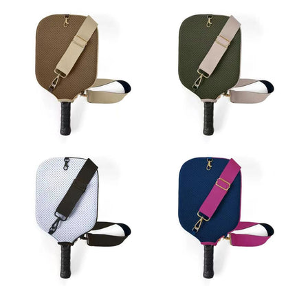 Dark Blue Neoprene Pickleball Paddle Cover - Waterproof Side Pocket Design, Shoulder Bag Style V888-ELOSUNG36941