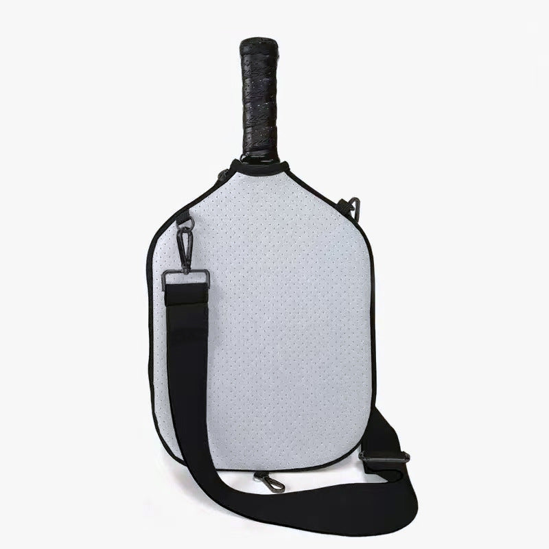 Grey Neoprene Pickleball Paddle Cover - Waterproof Side Pocket Design, Shoulder Bag Style V888-ELOSUNG36944