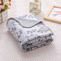 Grey Pet Blanket Set - Plush Paw Print Design, 3-Piece Pack (S/M/L Sizes) V888-ELOSUNG36948