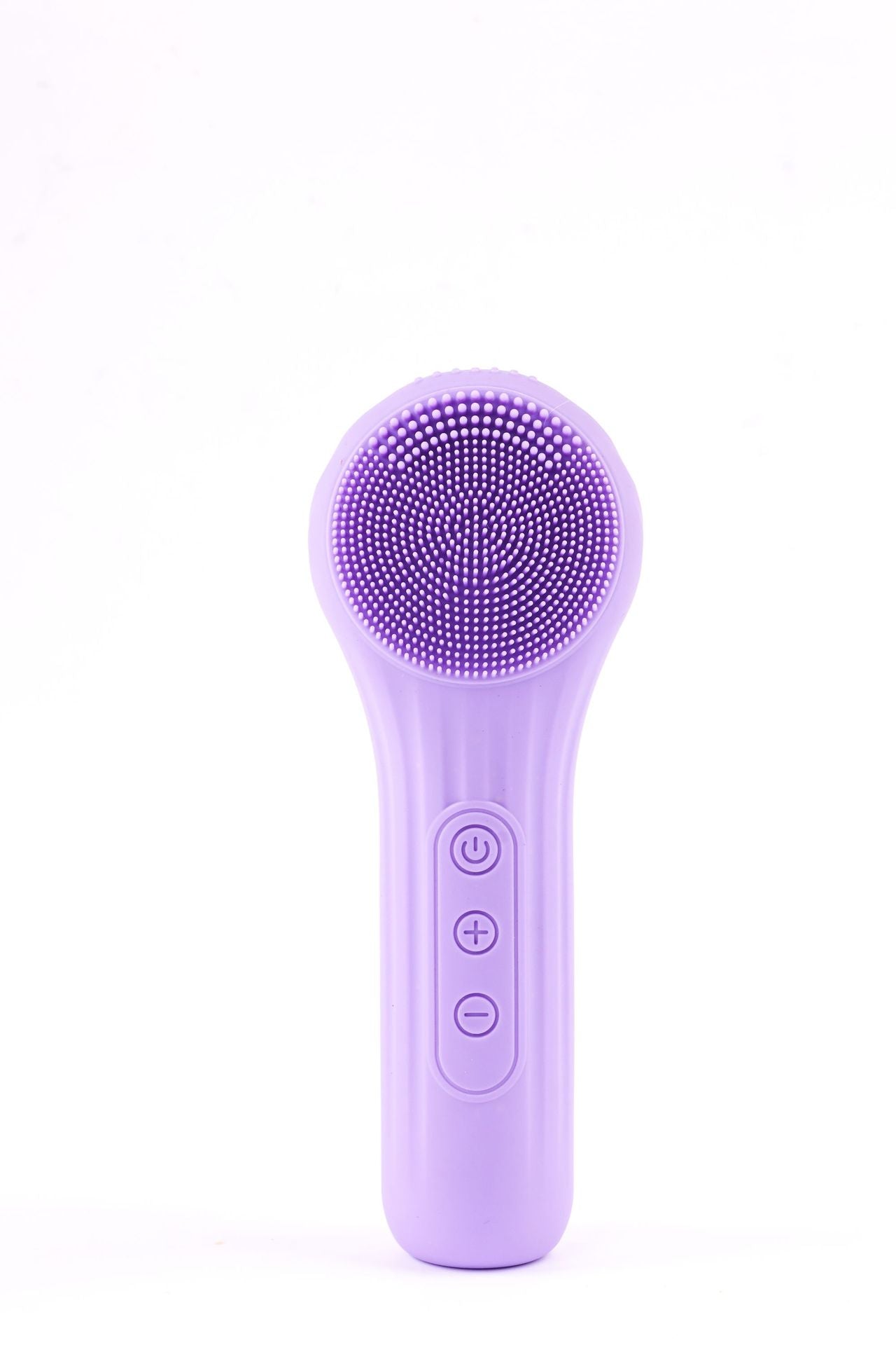 Purple Multi-Functional Silicone Facial Cleansing Brush - Ultrasonic & Heat Infusion Beauty Device V888-ELOSUNG36956