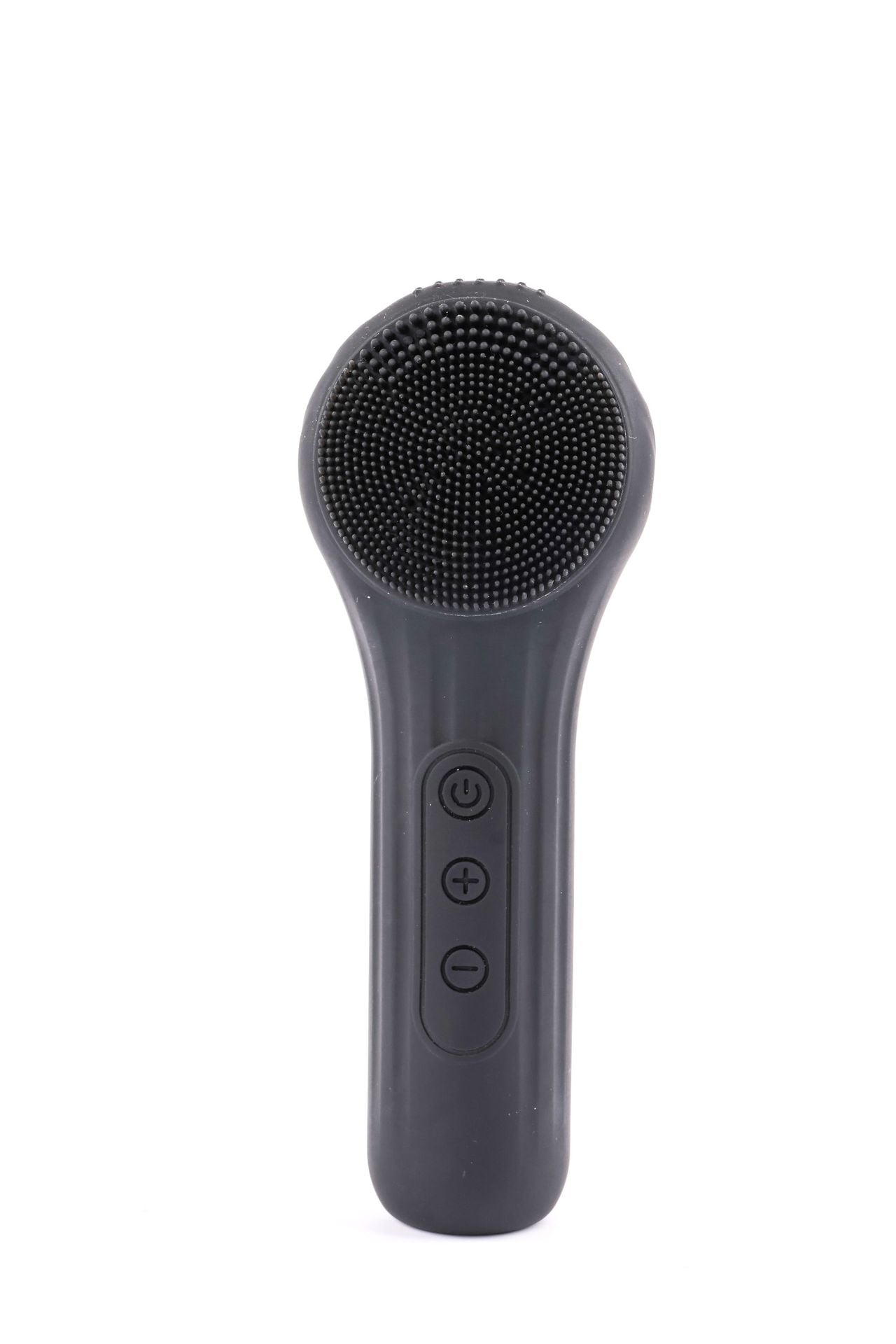 Black Multi-Functional Silicone Facial Cleansing Brush - Ultrasonic & Heat Infusion Beauty Device V888-ELOSUNG36957