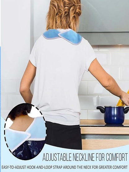 Grey Anti-Stain Feeding Apron with Pocket - Adjustable Care Bib for Elderly & Disabled Adults (2-Pack) V888-ELOSUNG36979