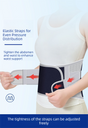 Size M Grey Wide Breathable Lumbar Support Belt - Adjustable Back Brace for Pain Relief & Posture Correction V888-ELOSUNG36994
