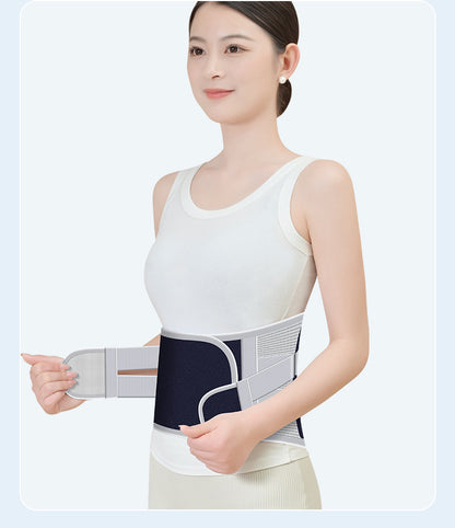 Size XL Grey Wide Breathable Lumbar Support Belt - Adjustable Back Brace for Pain Relief & Posture Correction V888-ELOSUNG36996