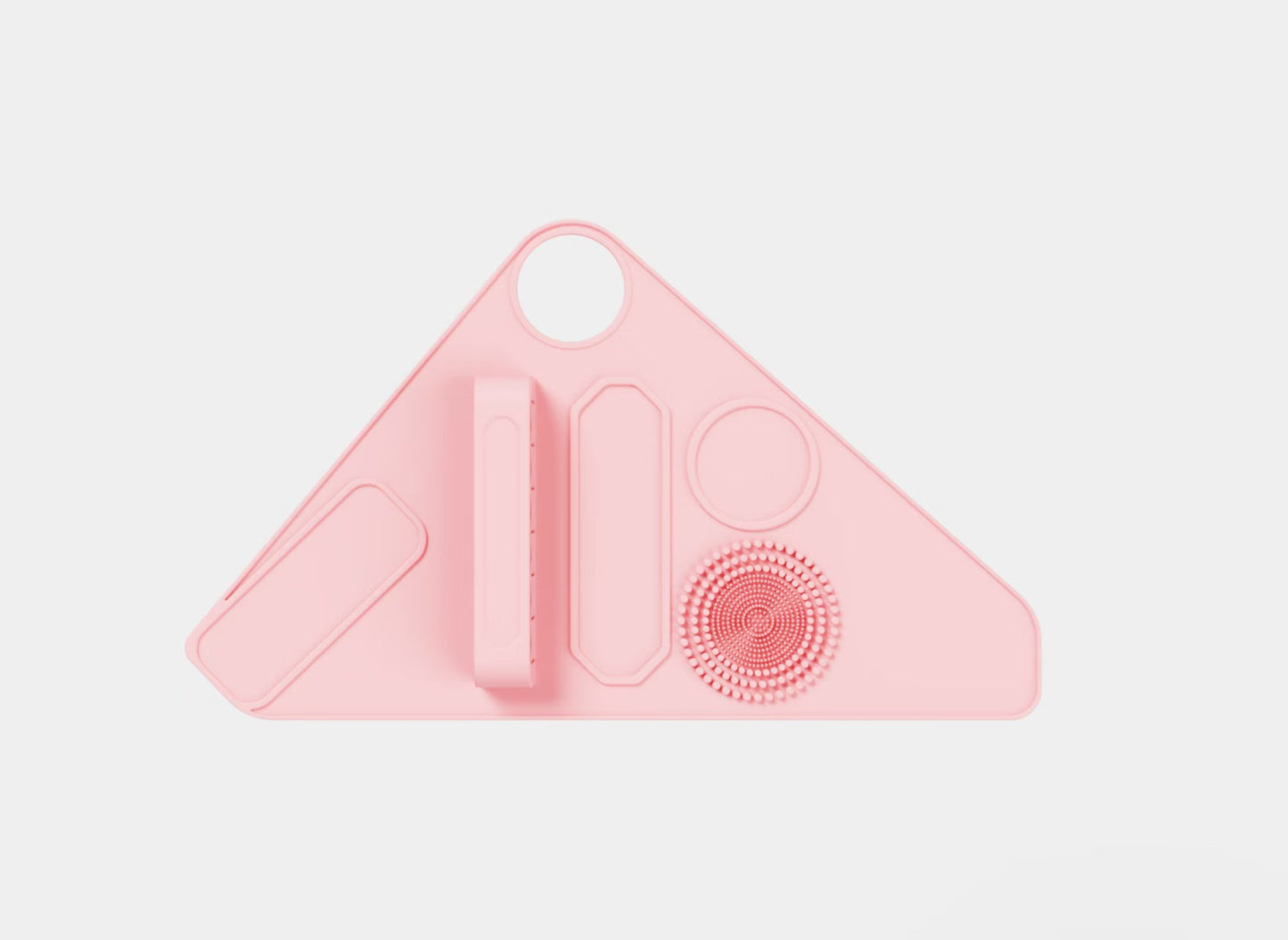 2pc Multi-Functional Silicone Makeup Artist Wristband - Wearable Palette, Brush Holder & Cleaner(pink) V888-ELOSUNG37008
