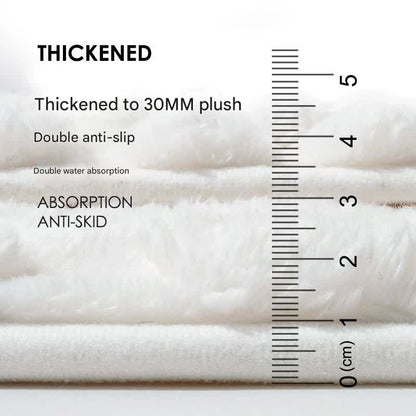 Luxury Plush Memory Foam Bath Mat with Foot Drying Panel - Super Absorbent & Non-Slip Bathroom Rug(Checkered V888-ELOSUNG37020