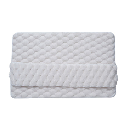 Luxury Plush Memory Foam Bath Mat with Foot Drying Panel - Super Absorbent & Non-Slip Bathroom Rug(Checkered V888-ELOSUNG37021