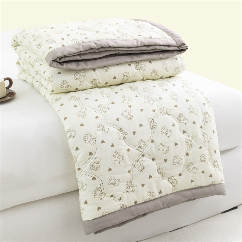 Lightweight Reversible Summer Quilt - Soft, Breathable & Machine Washable Comforter(150x200cm Bichon Frise) V888-ELOSUNG37052