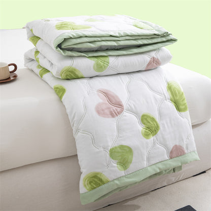 Lightweight Reversible Summer Quilt - Soft, Breathable & Machine Washable Comforter(150x200cm Full of Love) V888-ELOSUNG37056