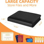 Fireproof & Waterproof Expanding File Folder Organizer with Zipper - Large Capacity Document Safe Bag(Black V888-ELOSUNG37058