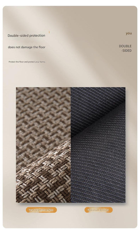 Absorbent & Dirt-Resistant Woven Kitchen Mat - Non-Slip Runner Rug for Home(Interlocking Black) V888-ELOSUNG37067
