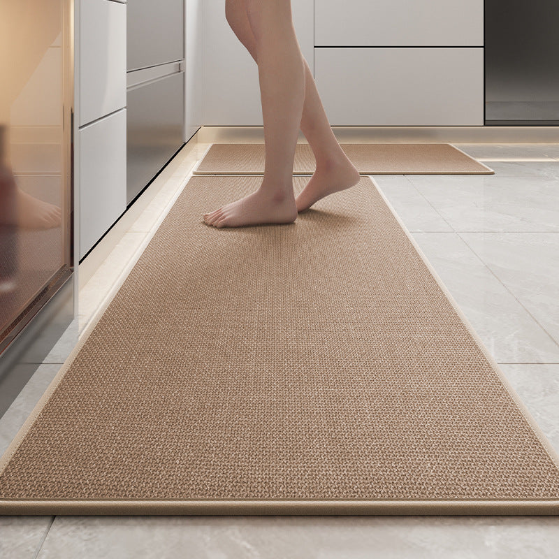 Absorbent & Dirt-Resistant Woven Kitchen Mat - Non-Slip Runner Rug for Home(Style Woven Brown) V888-ELOSUNG37068