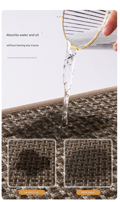 Absorbent & Dirt-Resistant Woven Kitchen Mat - Non-Slip Runner Rug for Home(Style Woven Brown) V888-ELOSUNG37068