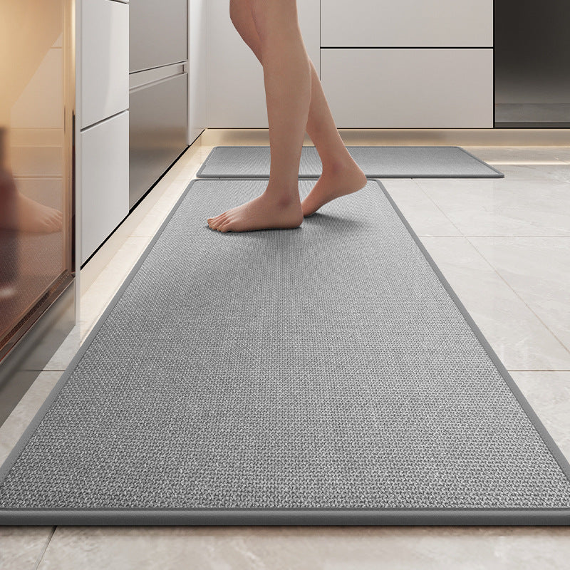 Absorbent & Dirt-Resistant Woven Kitchen Mat - Non-Slip Runner Rug for Home(Style Woven Gray) V888-ELOSUNG37069