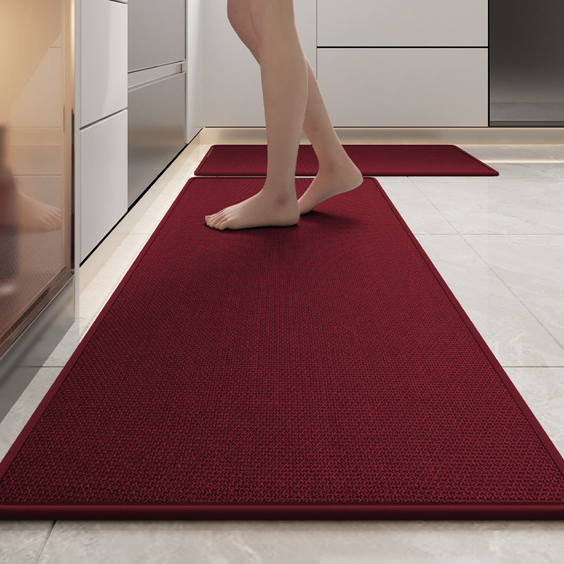 Absorbent & Dirt-Resistant Woven Kitchen Mat - Non-Slip Runner Rug for Home(Style Woven Red) V888-ELOSUNG37070