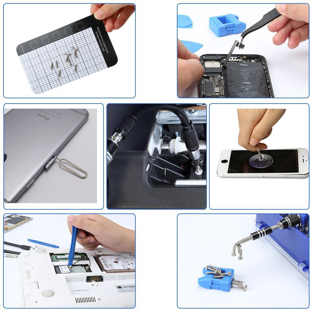 Professional 142-in-1 Precision Screwdriver Repair Tool Kit in Portable Oxford Bag(blue) V888-ELOSUNG37071