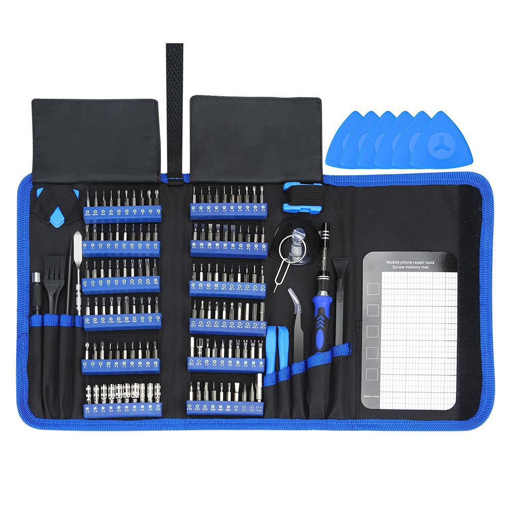 Professional 140-in-1 Precision Screwdriver Repair Tool Kit in Portable Oxford Bag(blue) V888-ELOSUNG37072