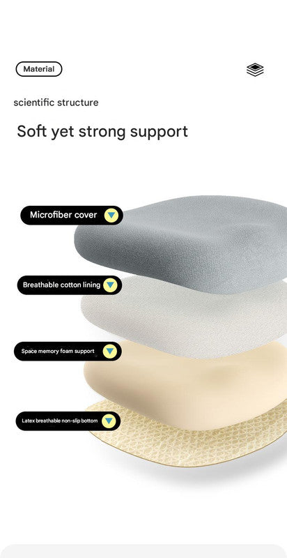 Memory Foam Student Seat Cushion - Pressure Relief, Non-Slip with Adjustable Straps for Healthy V888-ELOSUNG37073