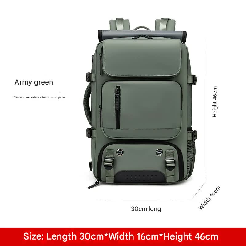4-in-1 Convertible Travel Backpack & Briefcase - Large Capacity, 16" Laptop Compartment, USB Port(Army Green) V888-ELOSUNG37083