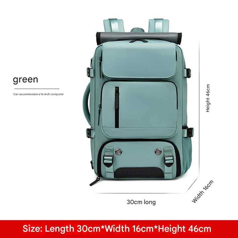 4-in-1 Convertible Travel Backpack & Briefcase - Large Capacity, 16" Laptop Compartment, USB Port(Green) V888-ELOSUNG37084