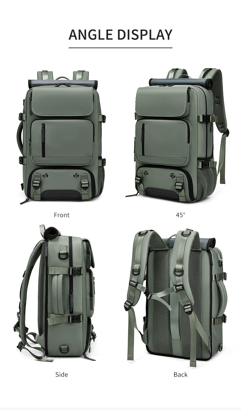 4-in-1 Convertible Travel Backpack & Briefcase - Large Capacity, 16" Laptop Compartment, USB Port(Dark Green) V888-ELOSUNG37085