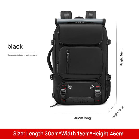 4-in-1 Convertible Travel Backpack & Briefcase - Large Capacity, 16" Laptop Compartment, USB Port(Black) V888-ELOSUNG37086
