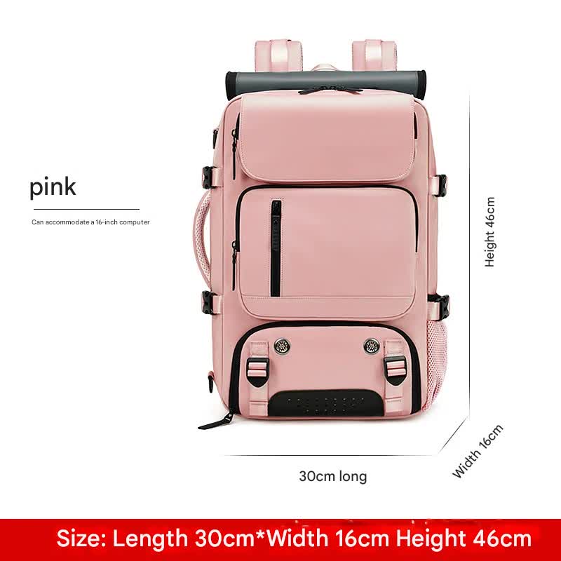 4-in-1 Convertible Travel Backpack & Briefcase - Large Capacity, 16" Laptop Compartment, USB Port(Pink) V888-ELOSUNG37087