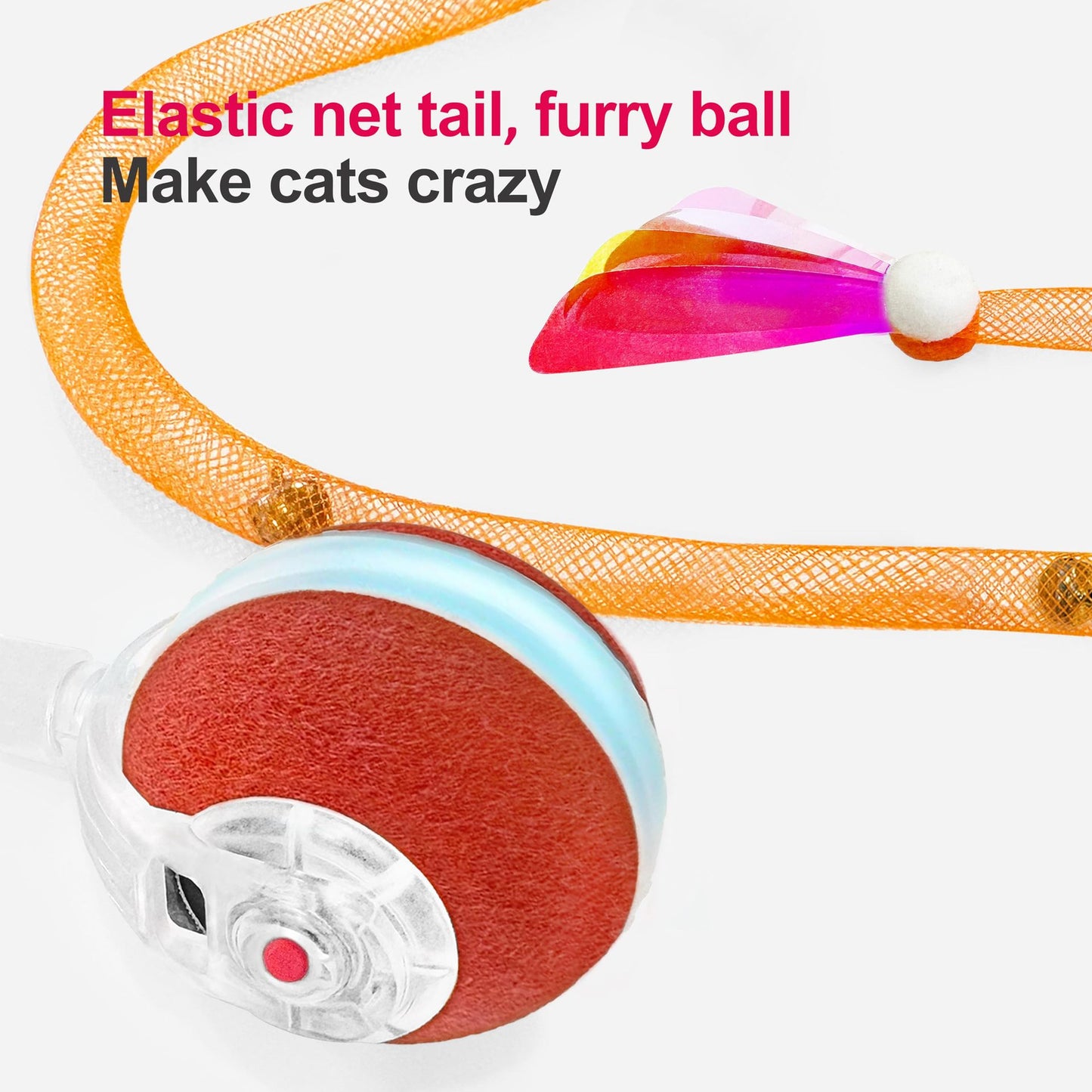 Blue Interactive Smart Electric Cat Toy Ball - Automatic Irregular Rolling Teaser for Independent Play V888-ELOSUNG38019