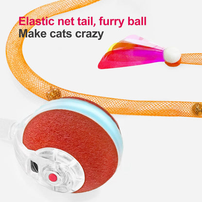 Blue Interactive Smart Electric Cat Toy Ball - Automatic Irregular Rolling Teaser for Independent Play V888-ELOSUNG38019