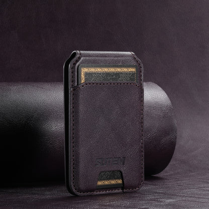 Purple Slim Magnetic Wallet with Kickstand for MagSafe - PU Leather Card Holder V888-ELOSUNG38036