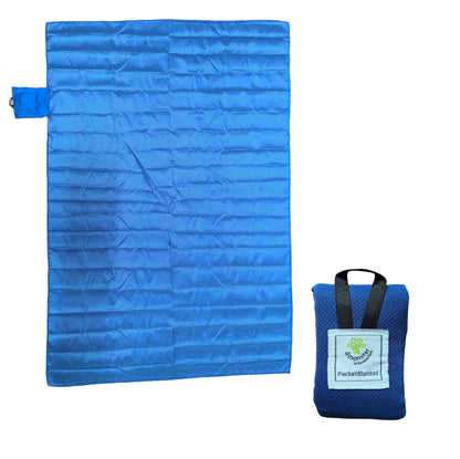 Dark Blue (110*150cm) Compact Pocket Picnic Blanket - Waterproof & Sand-Proof Mat for Beach, Camping & Hiking V888-ELOSUNG38039