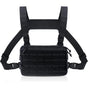 Black Minimalist Tactical Chest Rig - Lightweight Recon Pouch with Laser-Cut MOLLE & Quick-Release Buckles V888-ELOSUNG38041