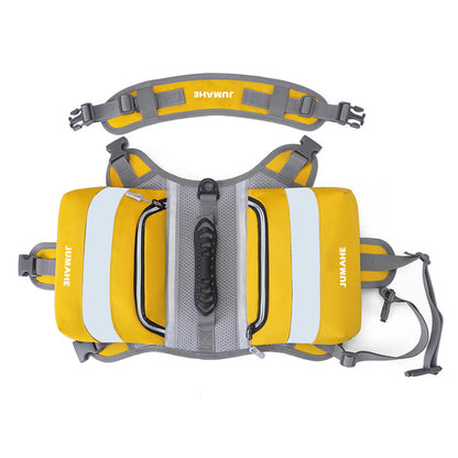 Yellow Saddle Bag Dog Backpack - Adjustable Harness Pack for Hiking, Camping & Travel with Medium to Large V888-ELOSUNG38067