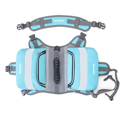 Blue Saddle Bag Dog Backpack - Adjustable Harness Pack for Hiking, Camping & Travel with Medium to Large Dogs V888-ELOSUNG38070