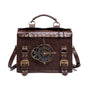 Retro Steampunk Satchel Bag with Decorative Clock & Gears - Gothic Crossbody Purse V888-ELOSUNG38080