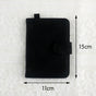 Black DIY Canvas Passport Holder with 4 Random Patches - Customizable Travel Document Wallet V888-ELOSUNG38086
