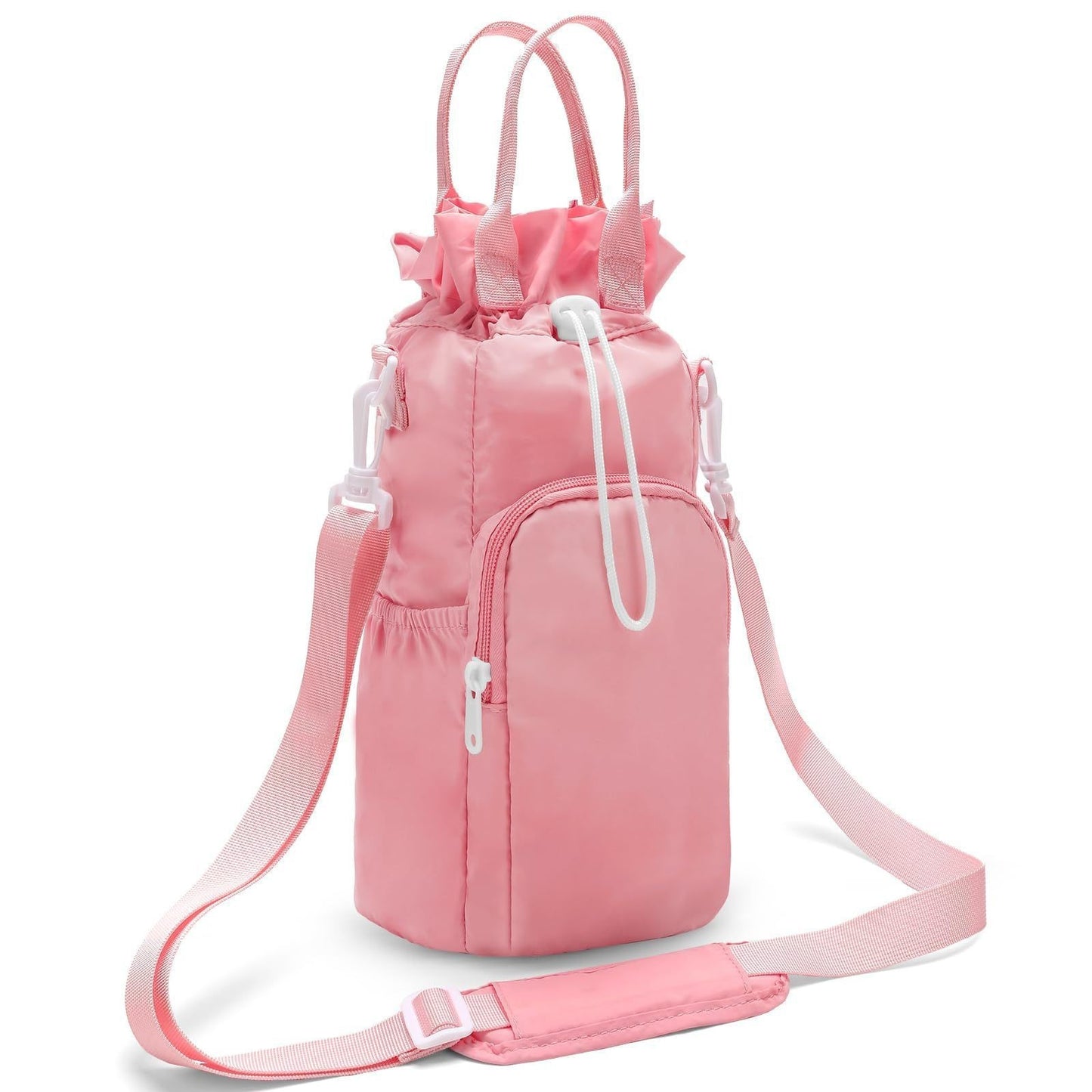 Pink Protective Crossbody Water Bottle Holder with Pockets, Fits 40oz Stanley Tumbler V888-ELOSUNG38104