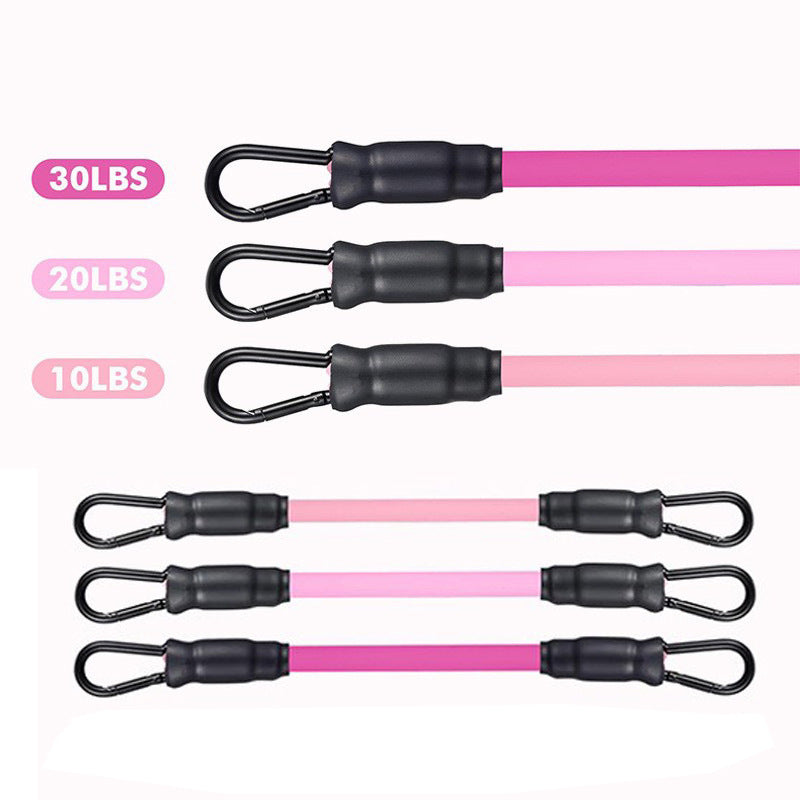 Red Silver SnapResistance Bands Set with Ankle Straps for Glute Kickbacks & Leg Workouts (10-30lbs) V888-ELOSUNG38122