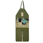 Khaki Pocket Heavy-Duty Gardening Apron with Adjustable Straps and Multi-Pocket Design V888-ELOSUNG38129